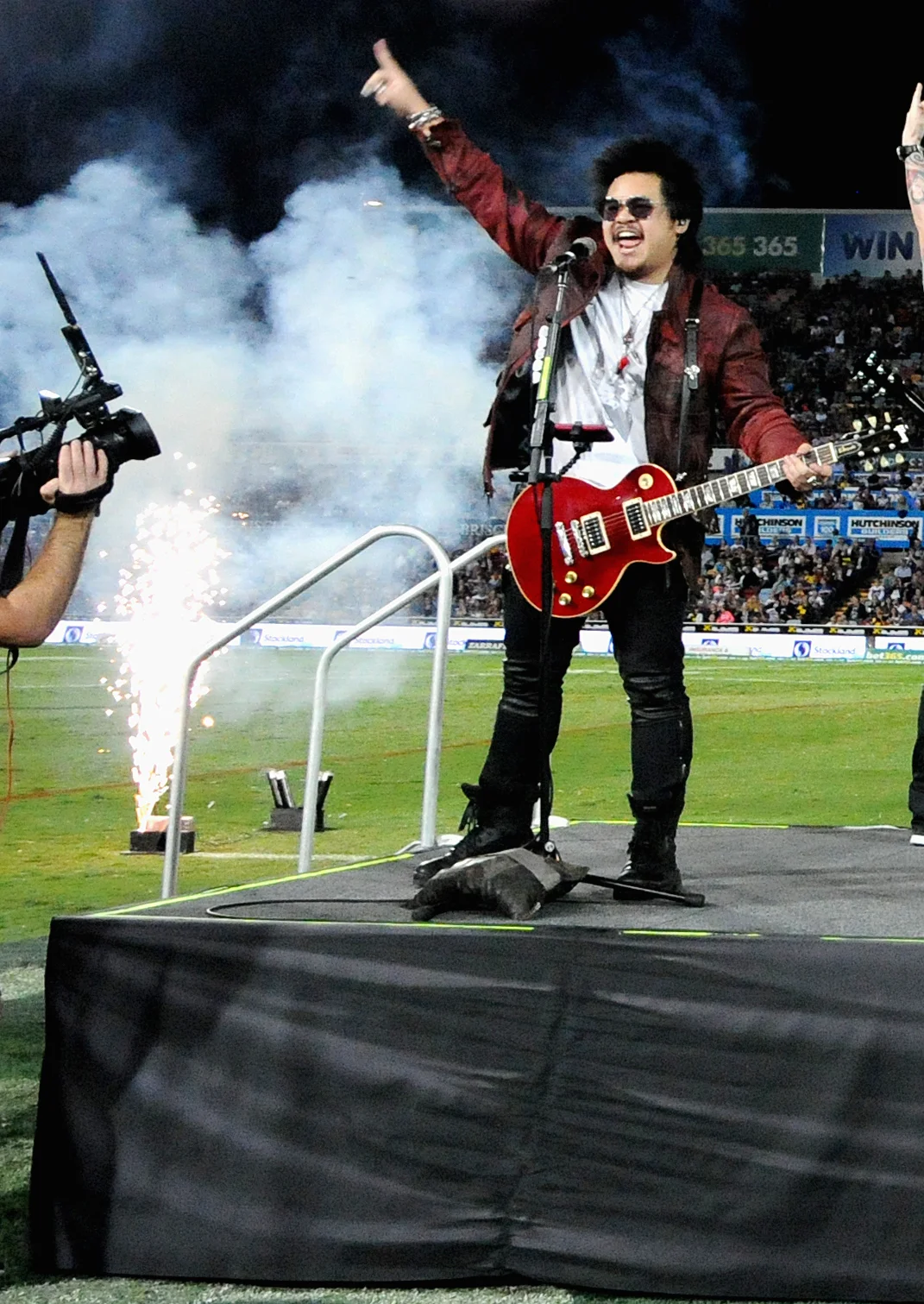  Photo by Lori Neilsen Photography, halftime peformance at 1300 Smiles Stadium in Townsville, Australia - with Andy The Kid. 