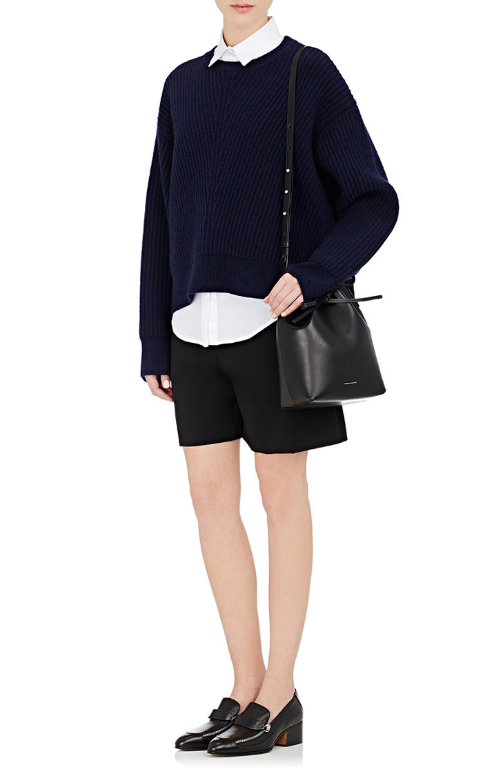 MANSUR GAVRIEL Mini Bucket Bag (黑色紅底)