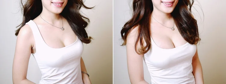 右:小爆乳升級款內衣 左:小爆乳內衣