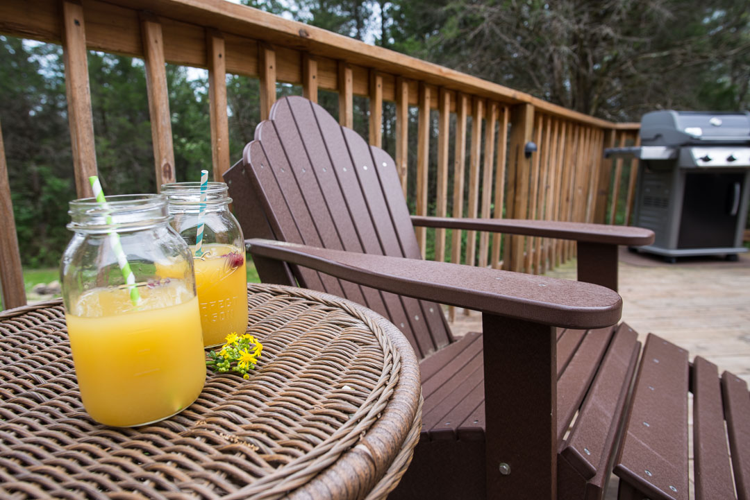 Relaxing on the deck