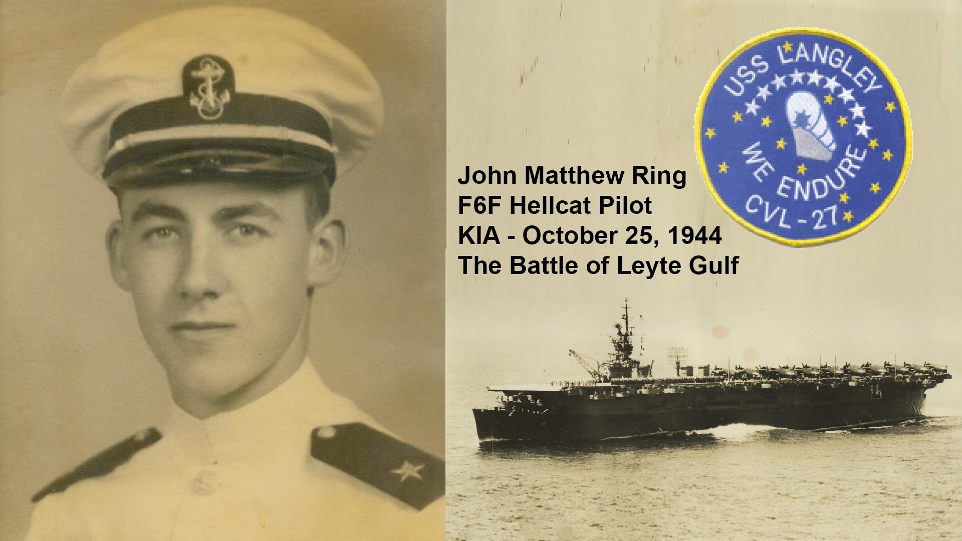 Almost Forgotten: John M. Ring WWII F6F Hellcat Pilot