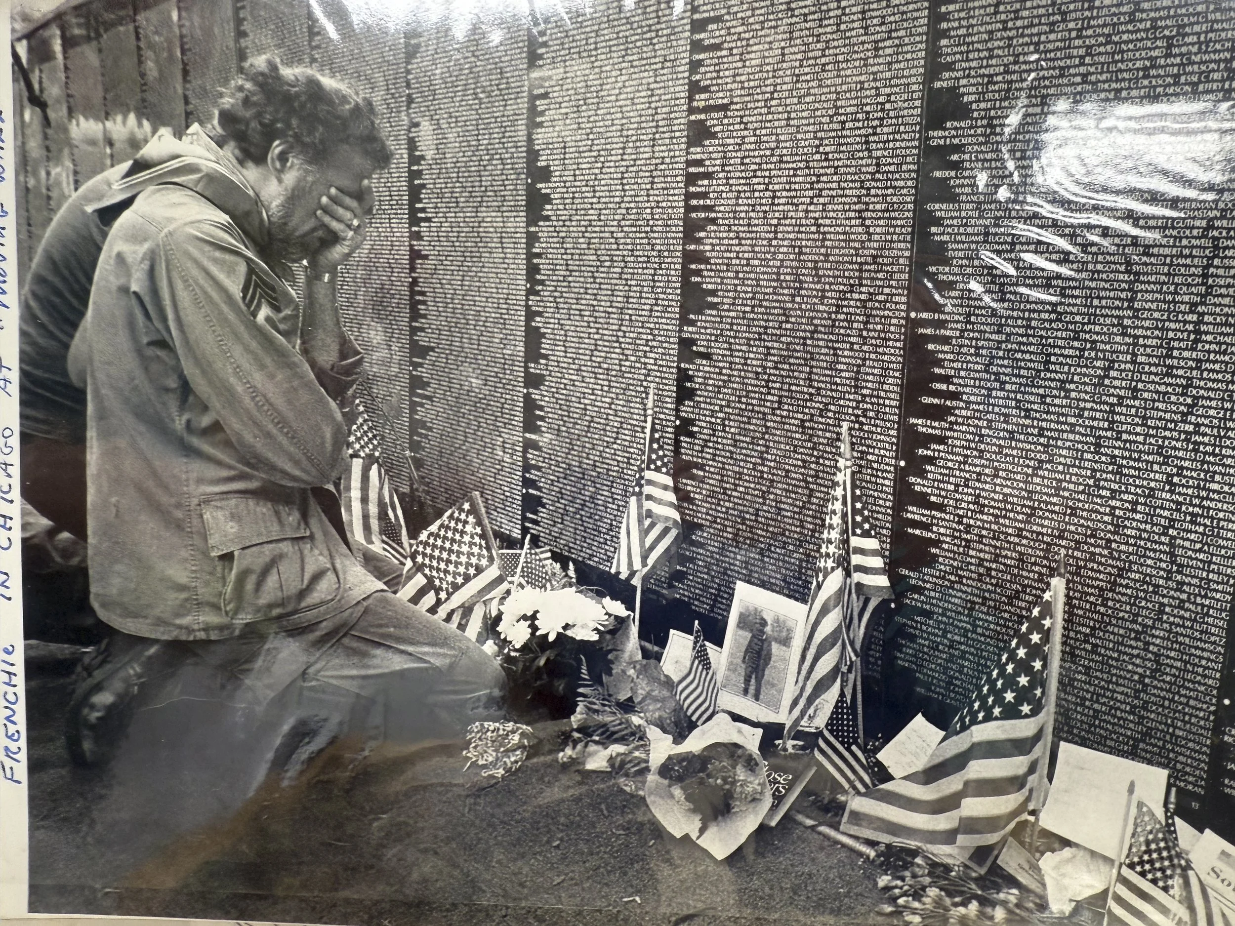 Frenchie at Traveling Wall Chicago