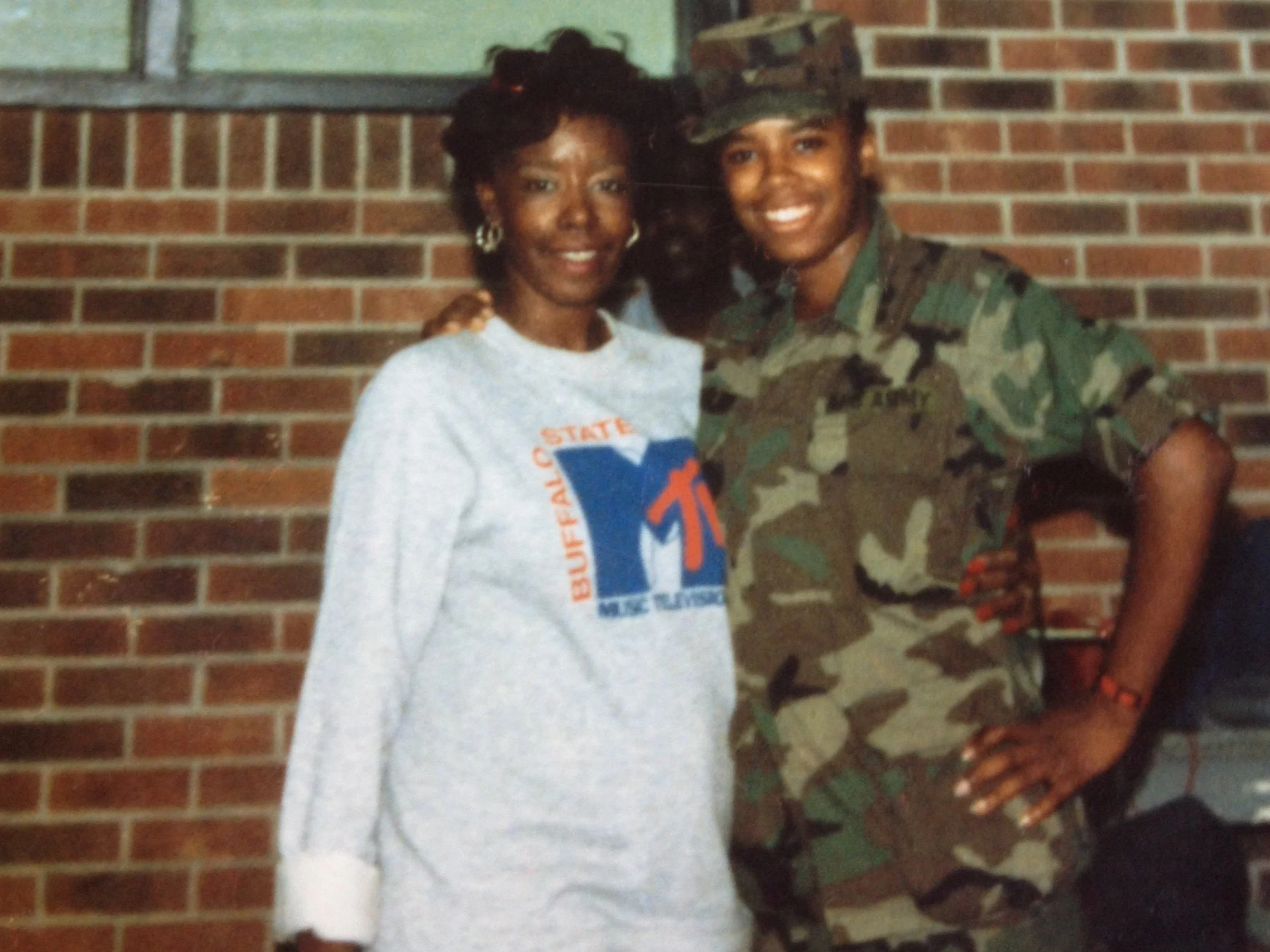 Detrel with her mother