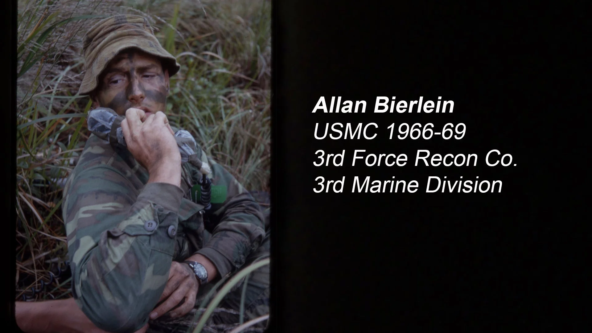 Allan Bierlein USMC 1966-69 (3rd Force Recon Co., 3rd Marine Division)