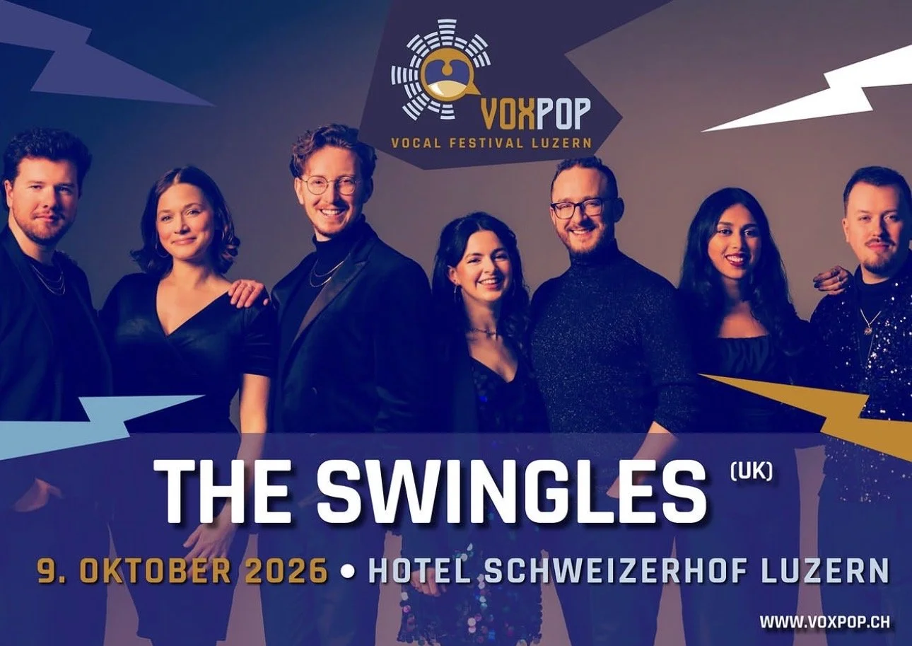 The Swingles will be performing the headline show at VoxPop Lucerne on 9th October 2026