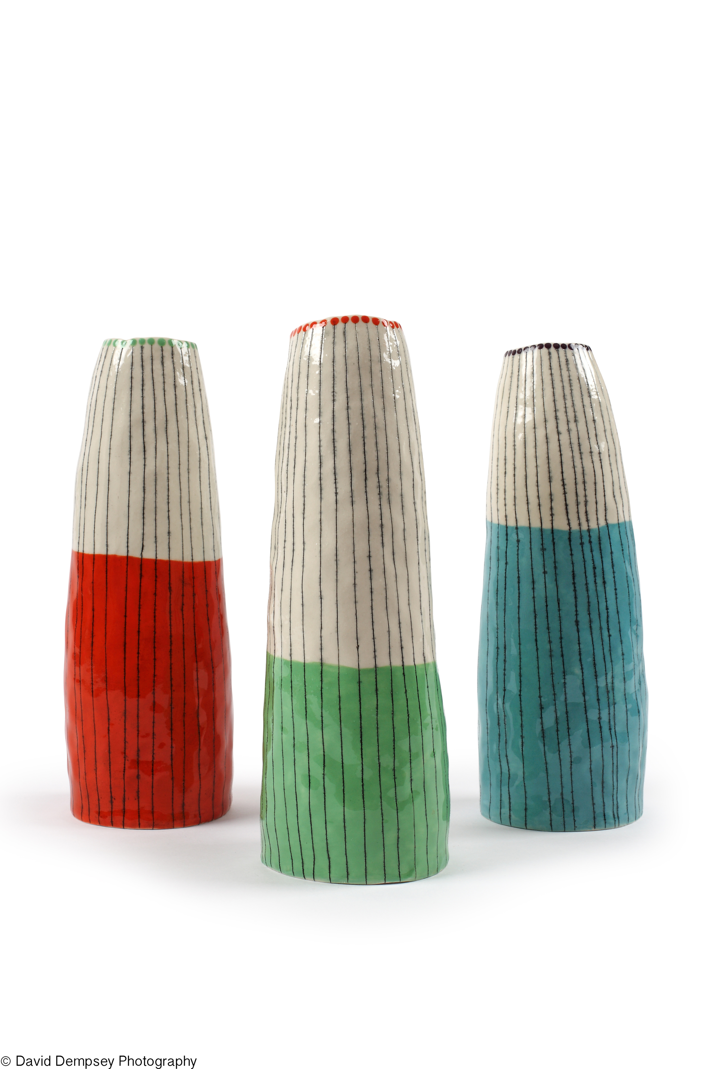 3 vases by Andrew Ludick