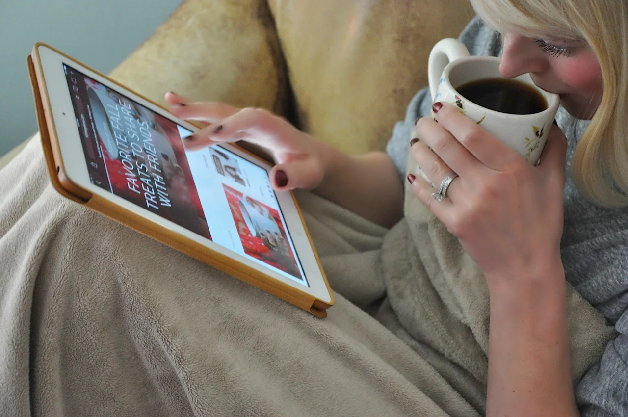 Unwinding at home.