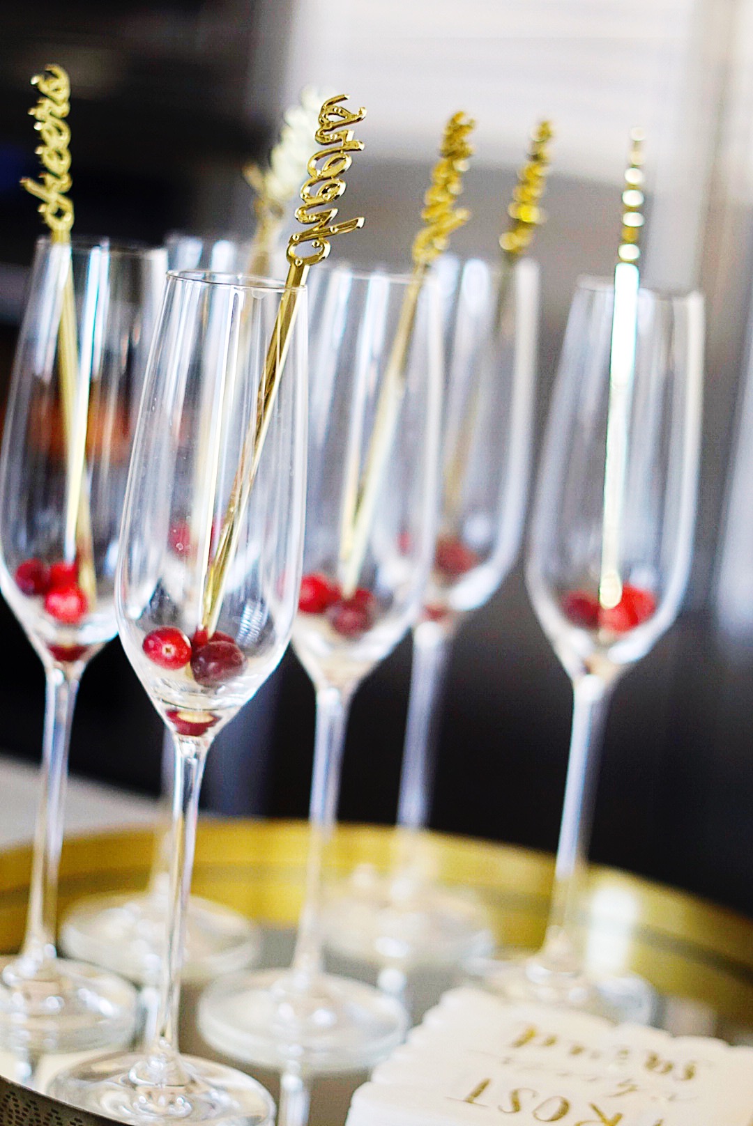 A champagne tray