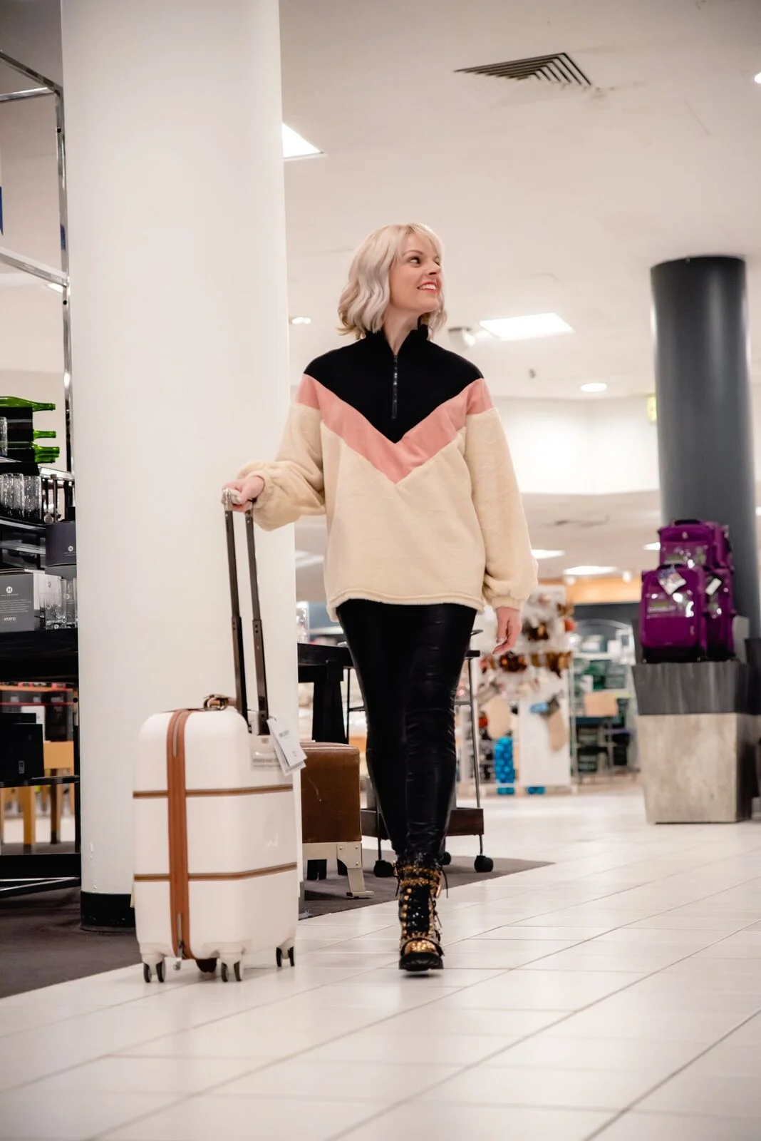 Casually chic, dressing for cold weather.