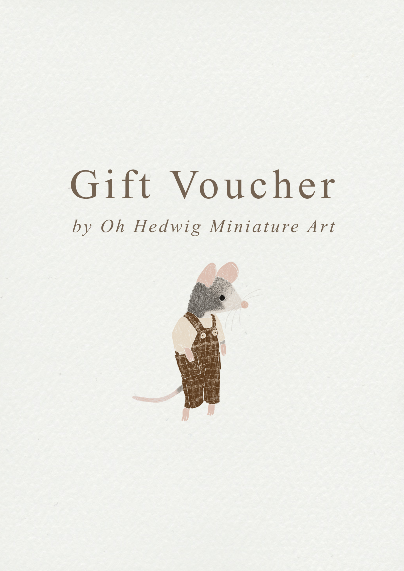 Felted Animal Gift Voucher