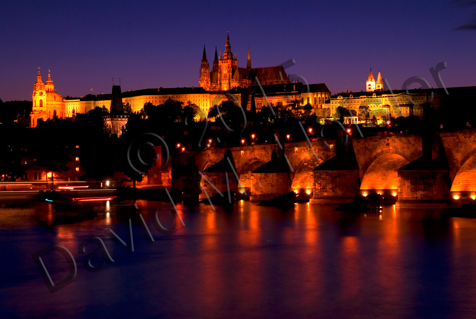 Prague Castle at dusk