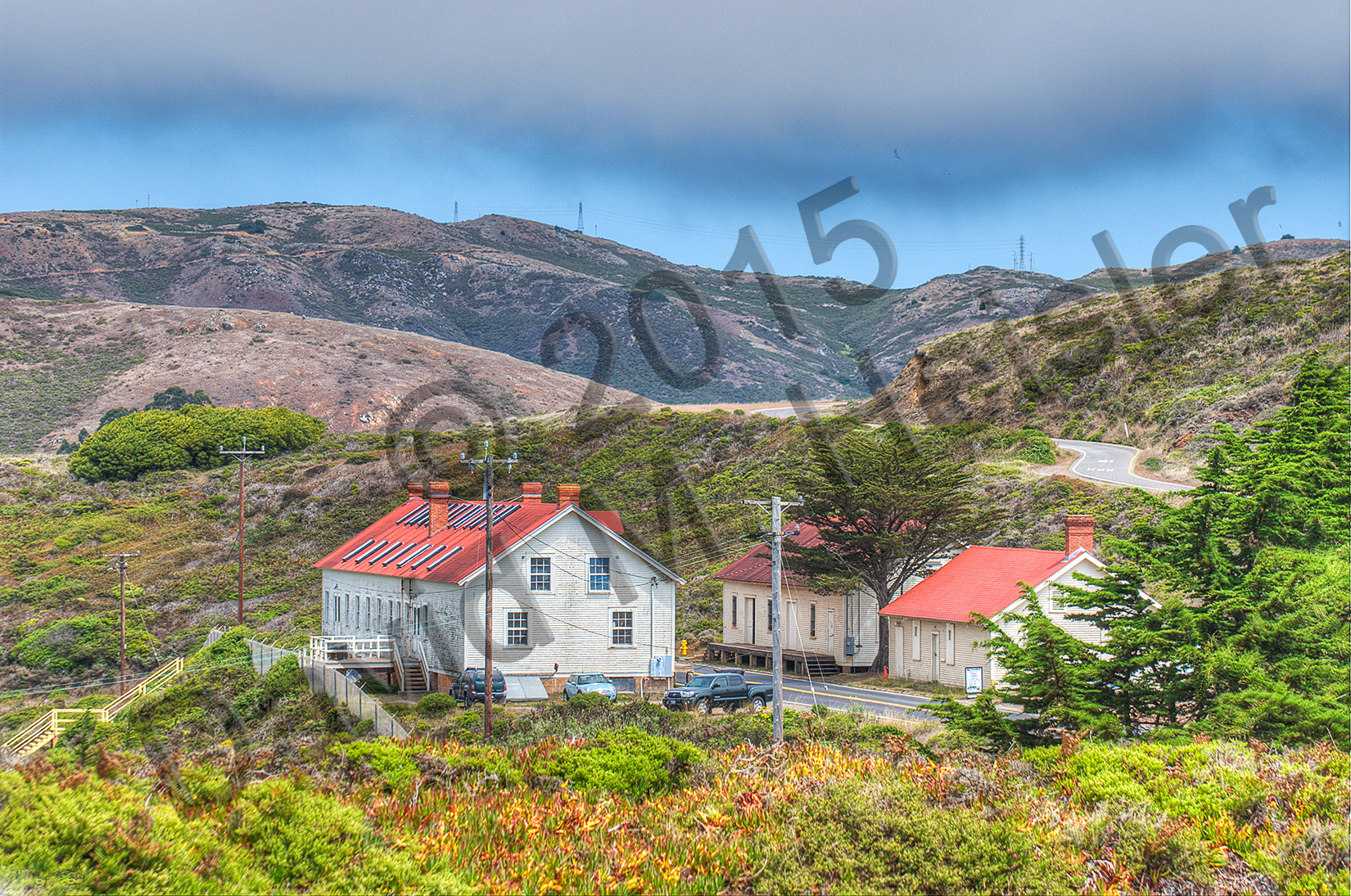 Two buildings, Marin Headlands