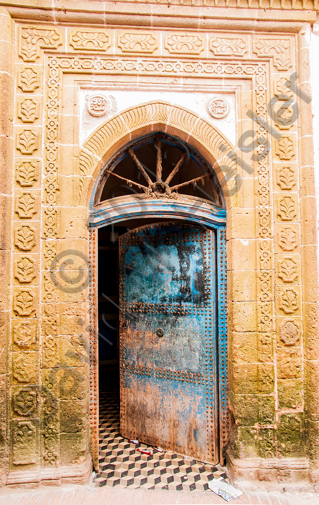 Blue door, Marrakech Morocco