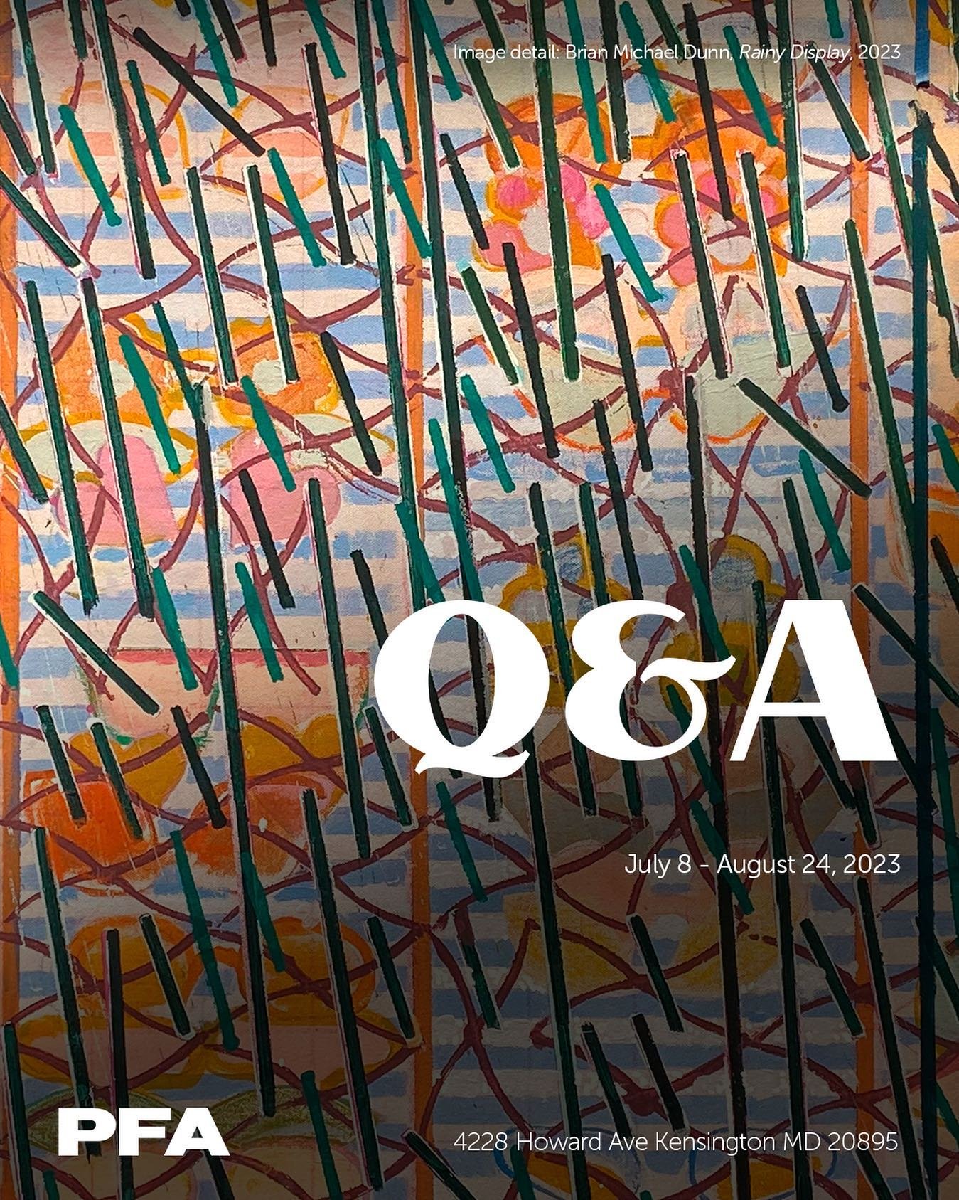 Q &amp; A features work from 4 Artists with ties to DC and surrounding areas. Opening Sat. July 8th @pazofineart, 
Curated by yours truly. 😍