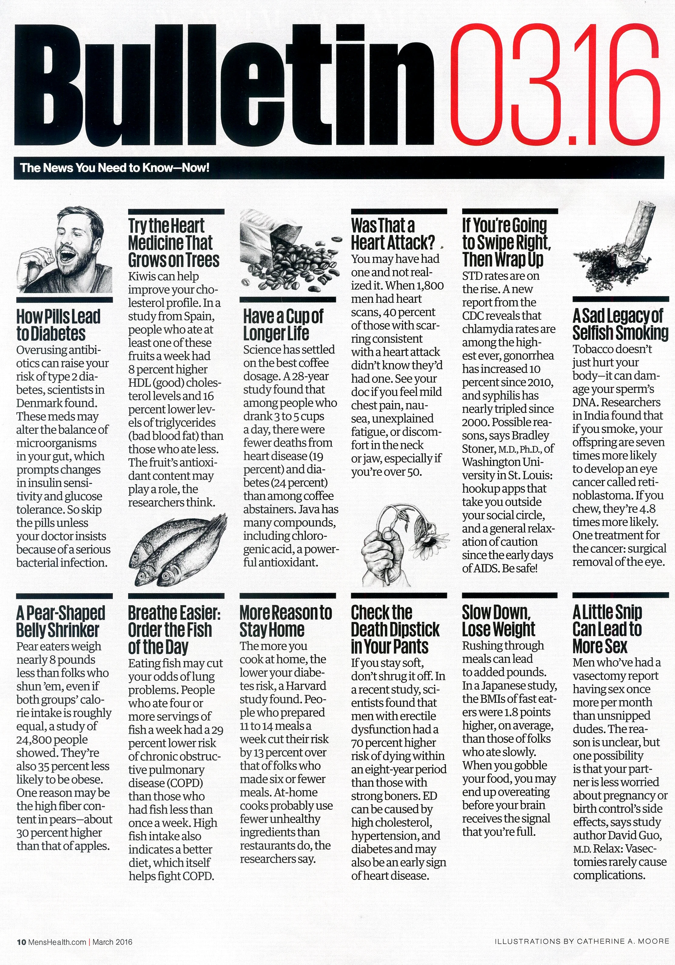 Men's Health March Bulletin - Art Direction by Tom O'Quinn