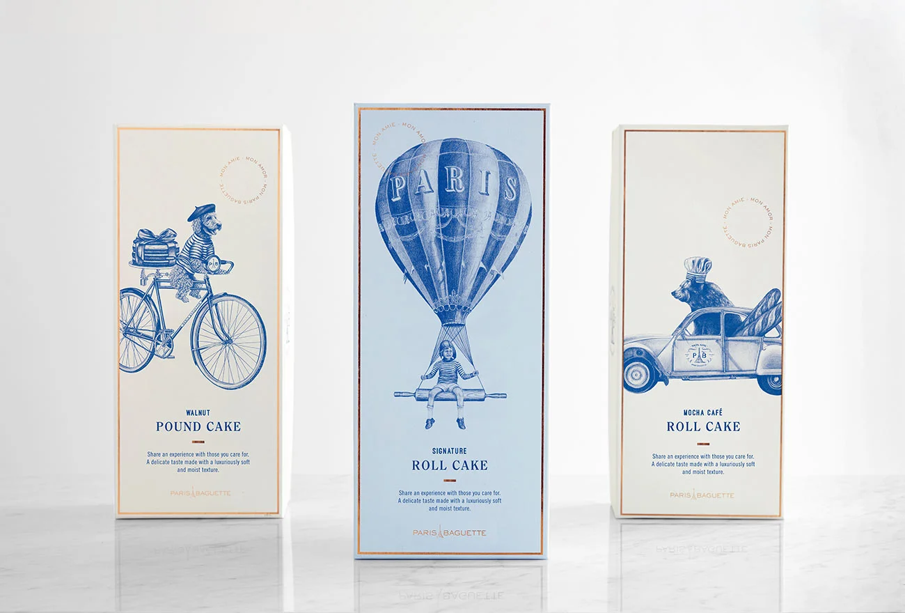 Paris Baguette Packaging Illustration