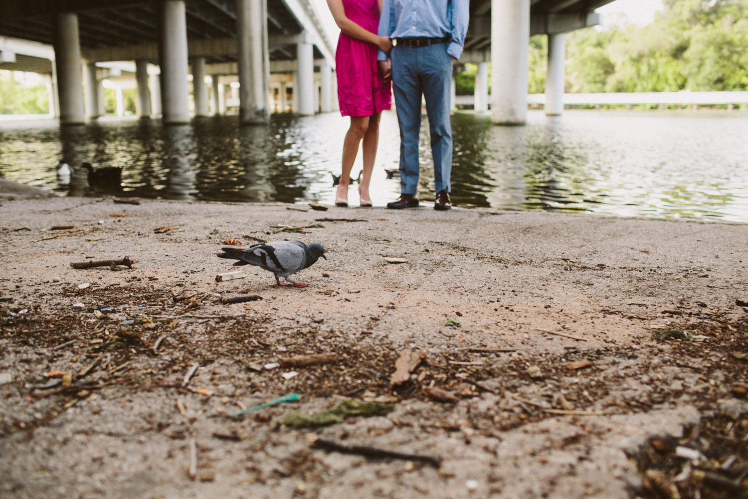 town lake engagement session