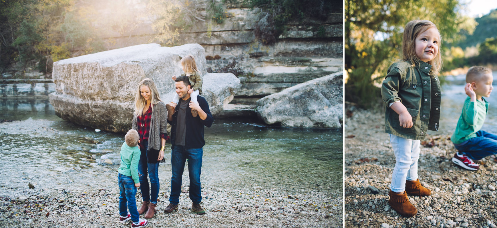 Family Portraits by River | Austin Texas | Lisa Woods Photography