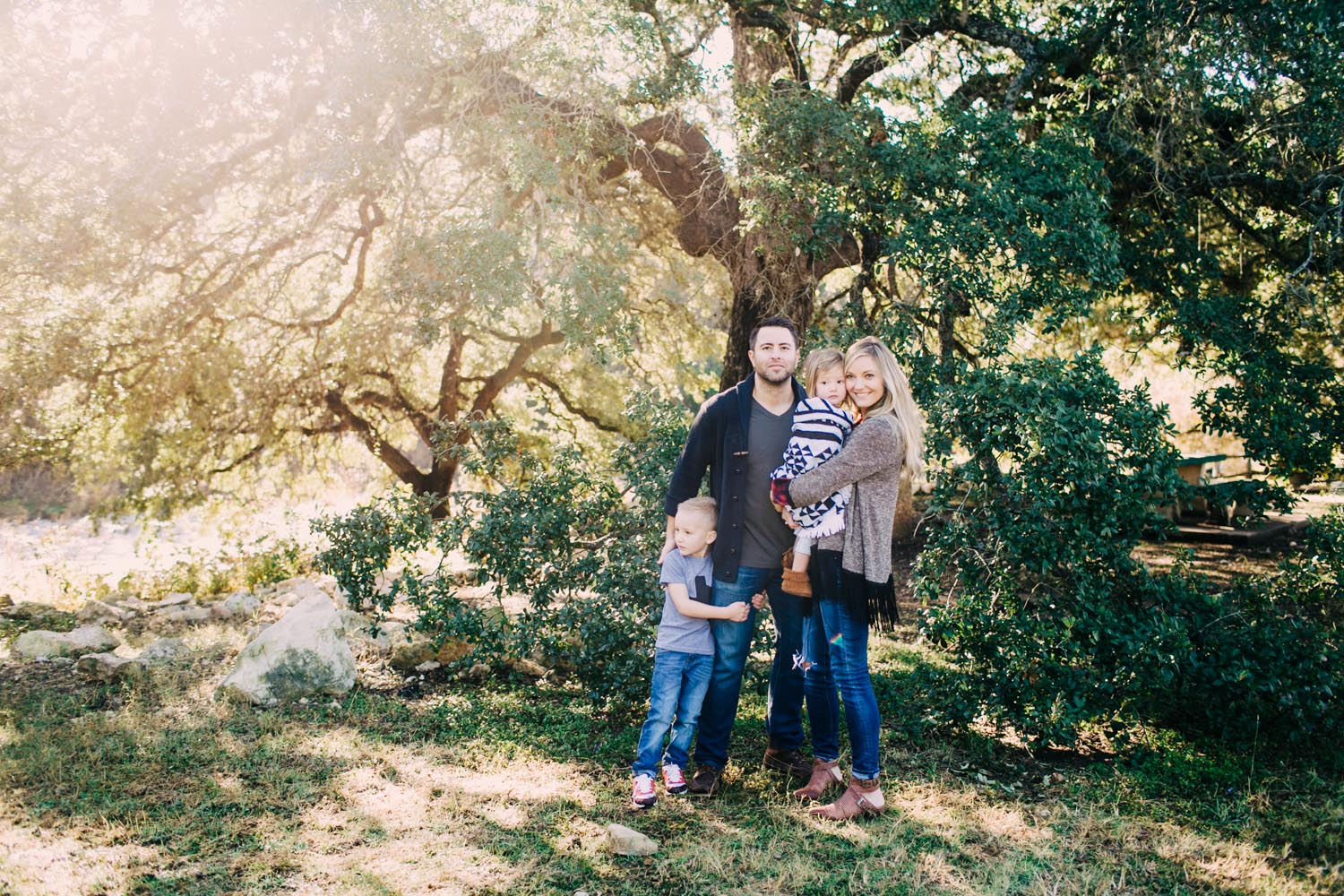 Family Fall Portraits | Bull Creek | Austin Texas | Lisa Woods Photography