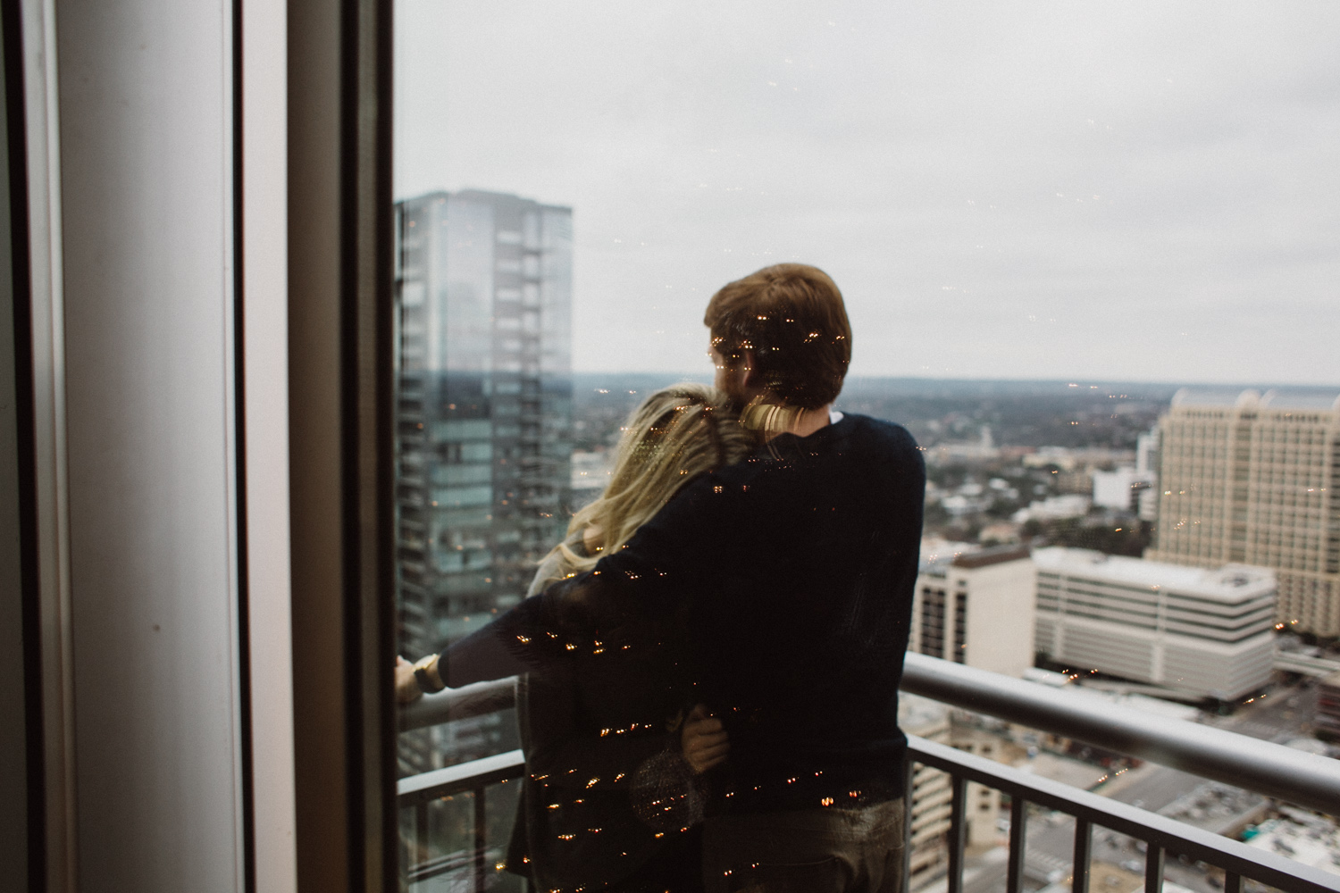 Couple on Balcony | Downtown Austin Texas | Lisa Woods Photography