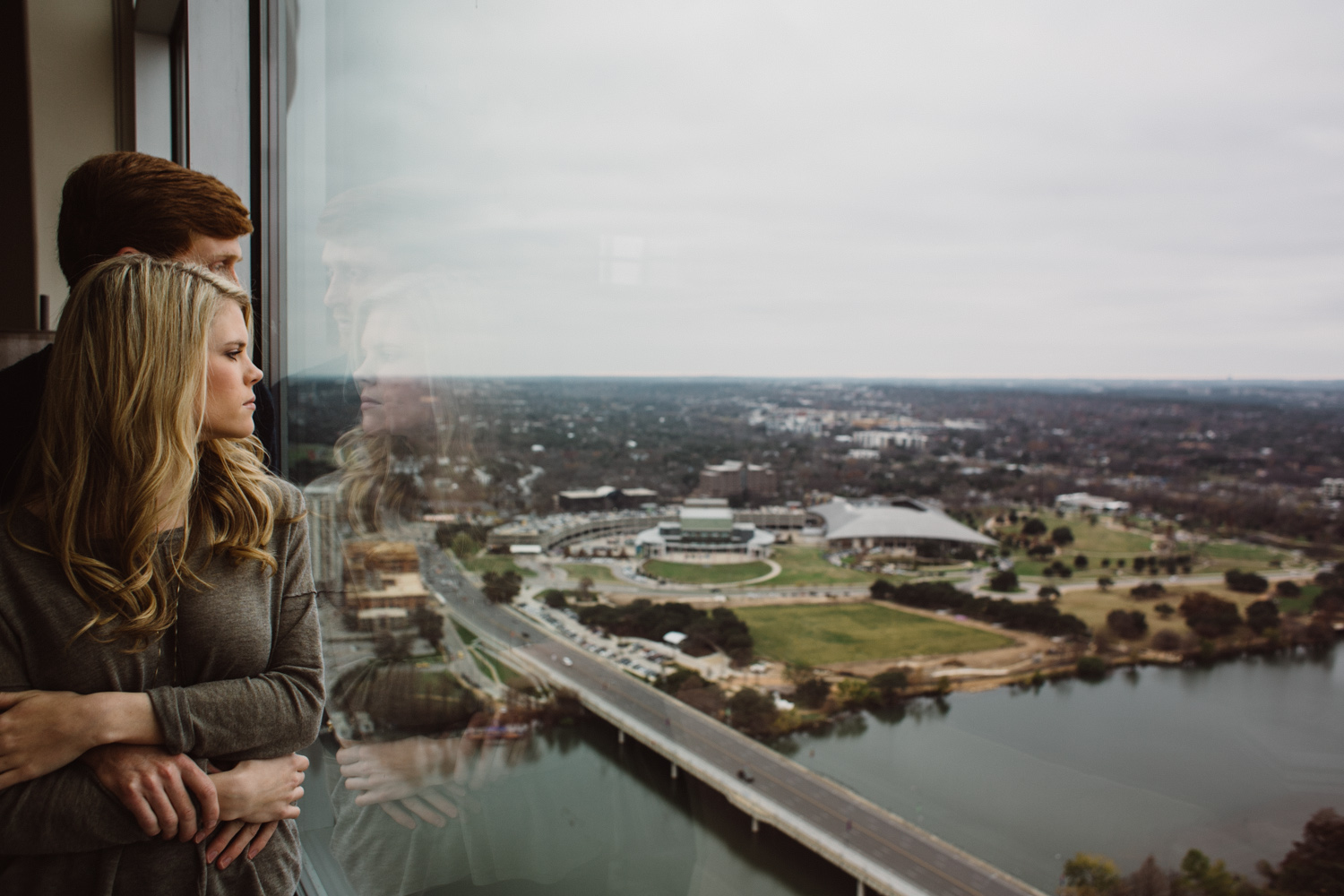 Couple Embrace | Engagement Session | Austin Texas | Lisa Woods Photography