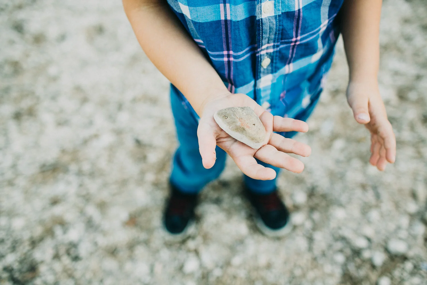 Skipping Rocks Activity for Family Portraits | Lisa Woods Photography