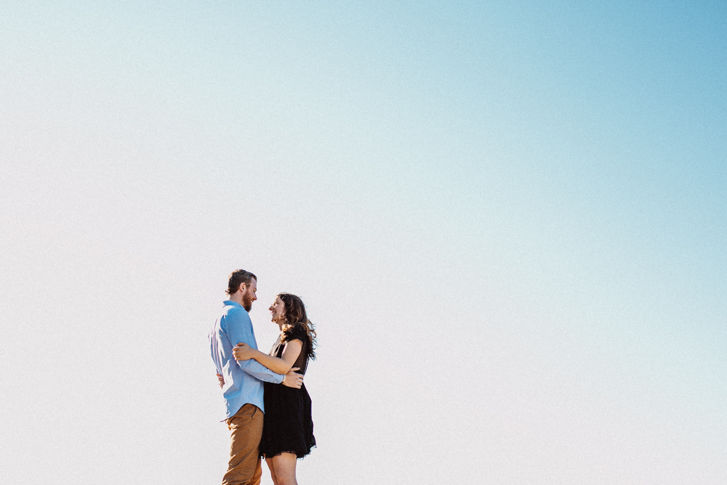 negative space engagement photo