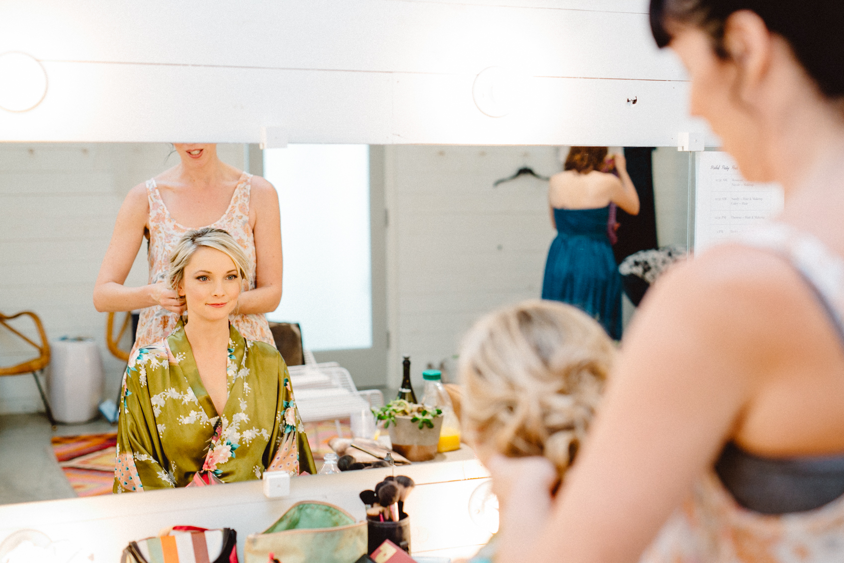 bride getting ready at prospect house