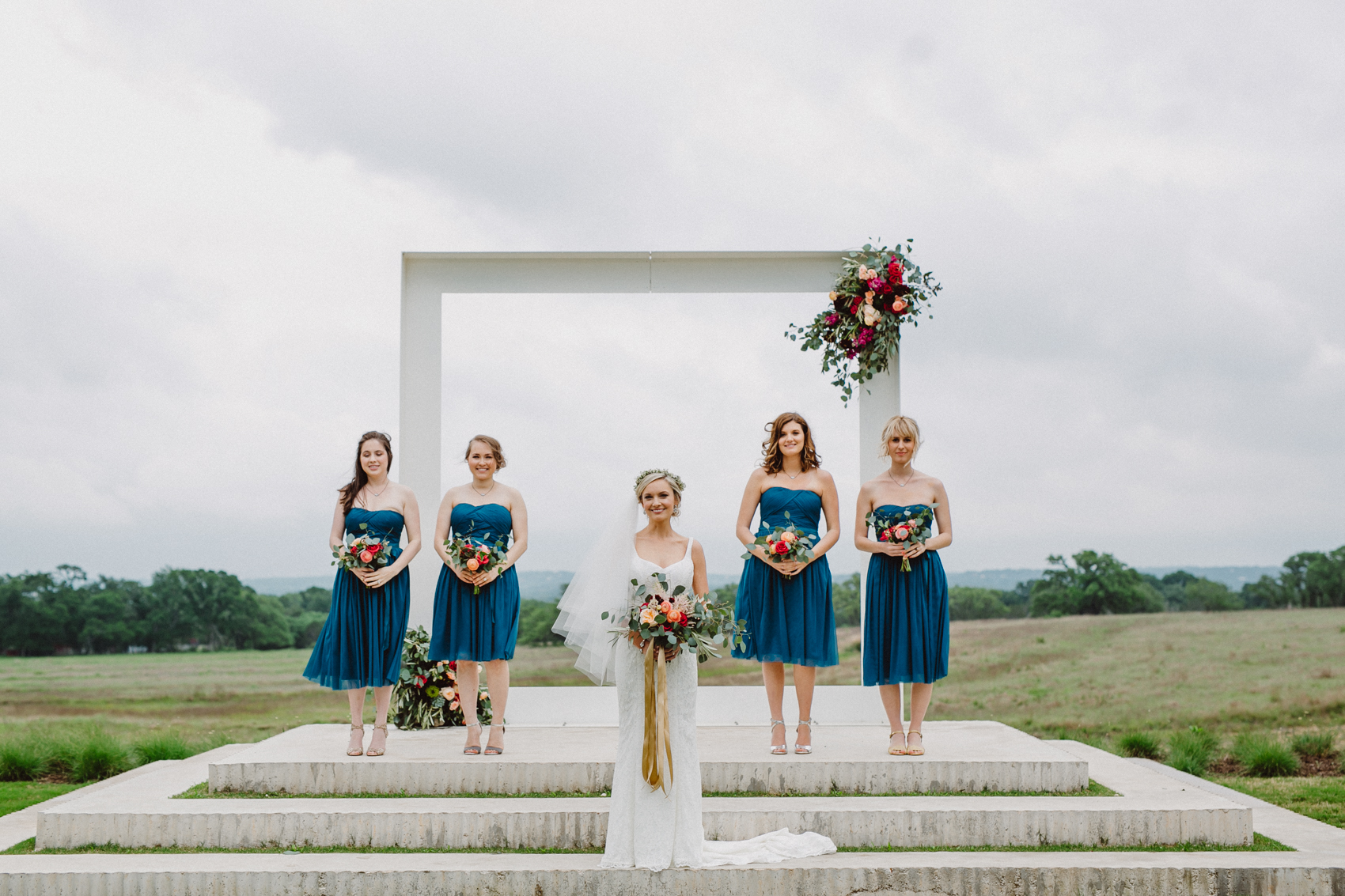 bride and bridesmaids at prospect house