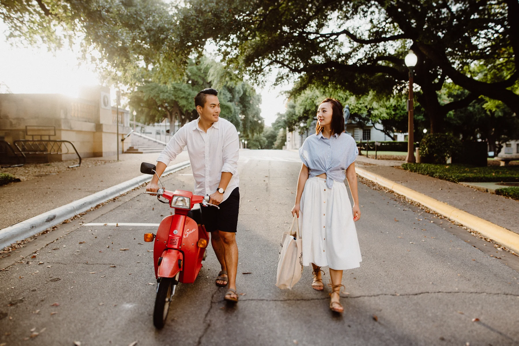engagement session on ut campus
