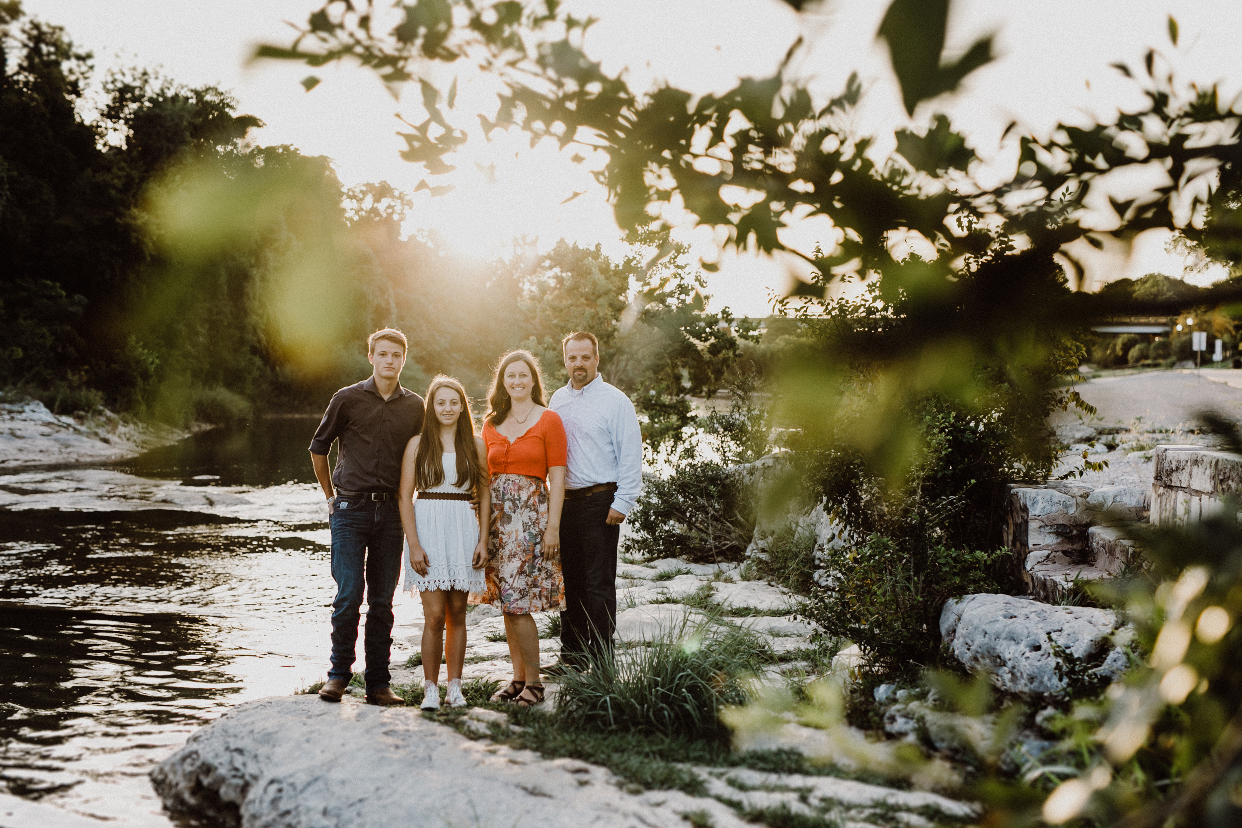 family photo at the blue hole