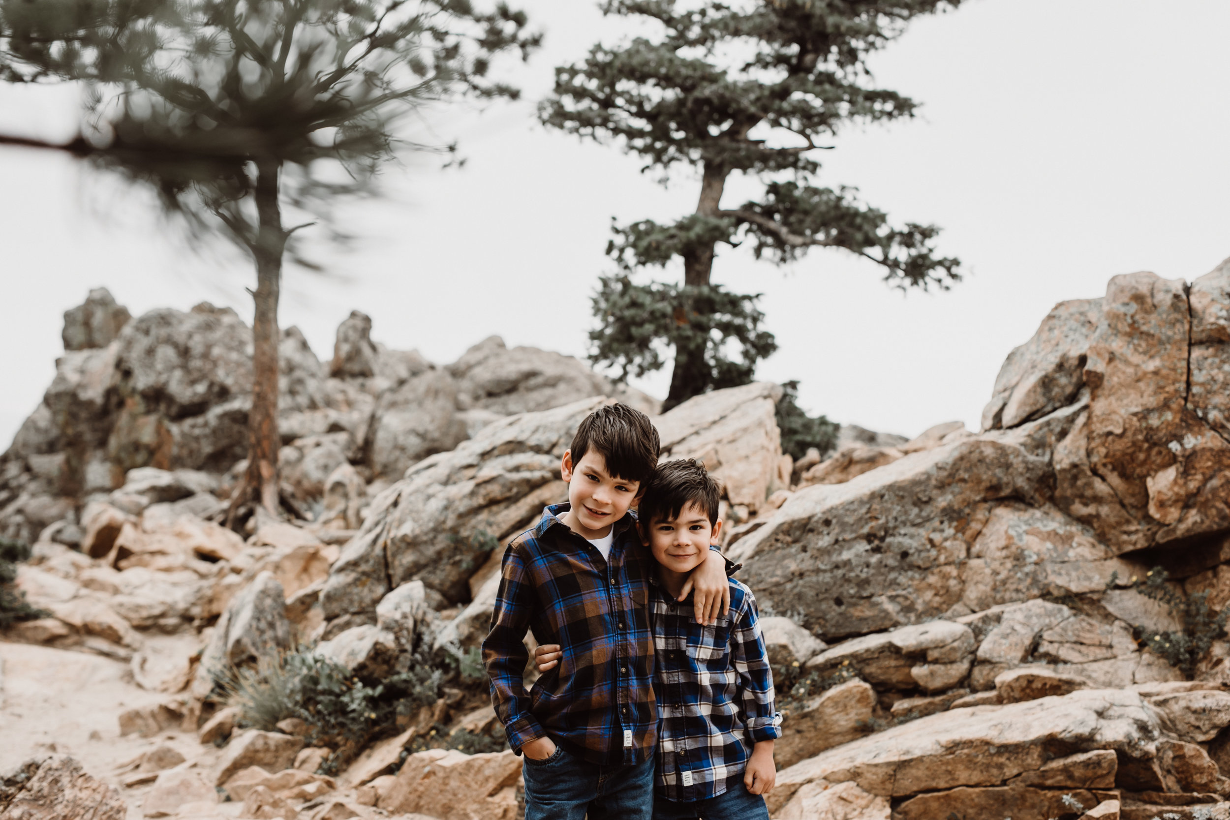 boys on flagstaff mountain in boulder