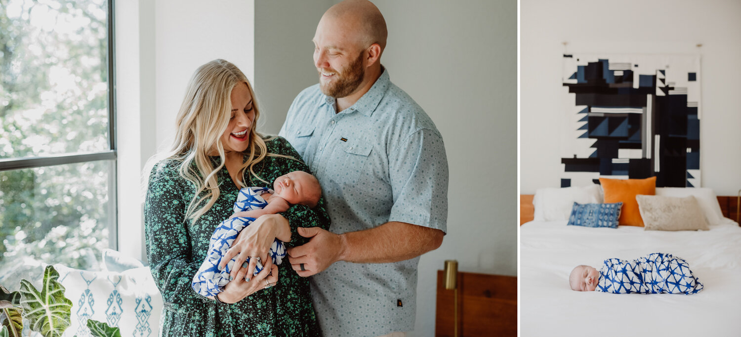 newborn session at home in austin