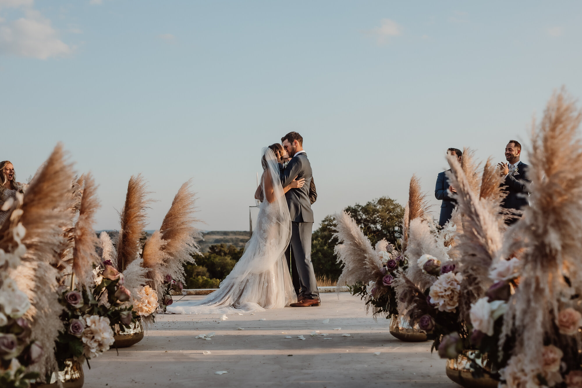 first kiss at 71 west ranch wedding venue