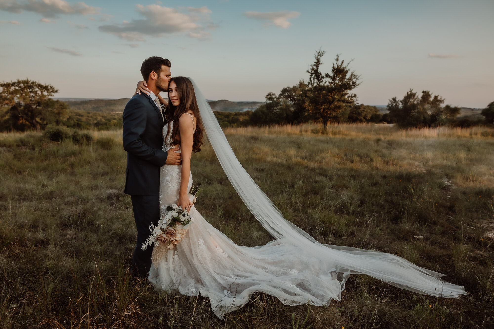 west texas wedding bride and groom