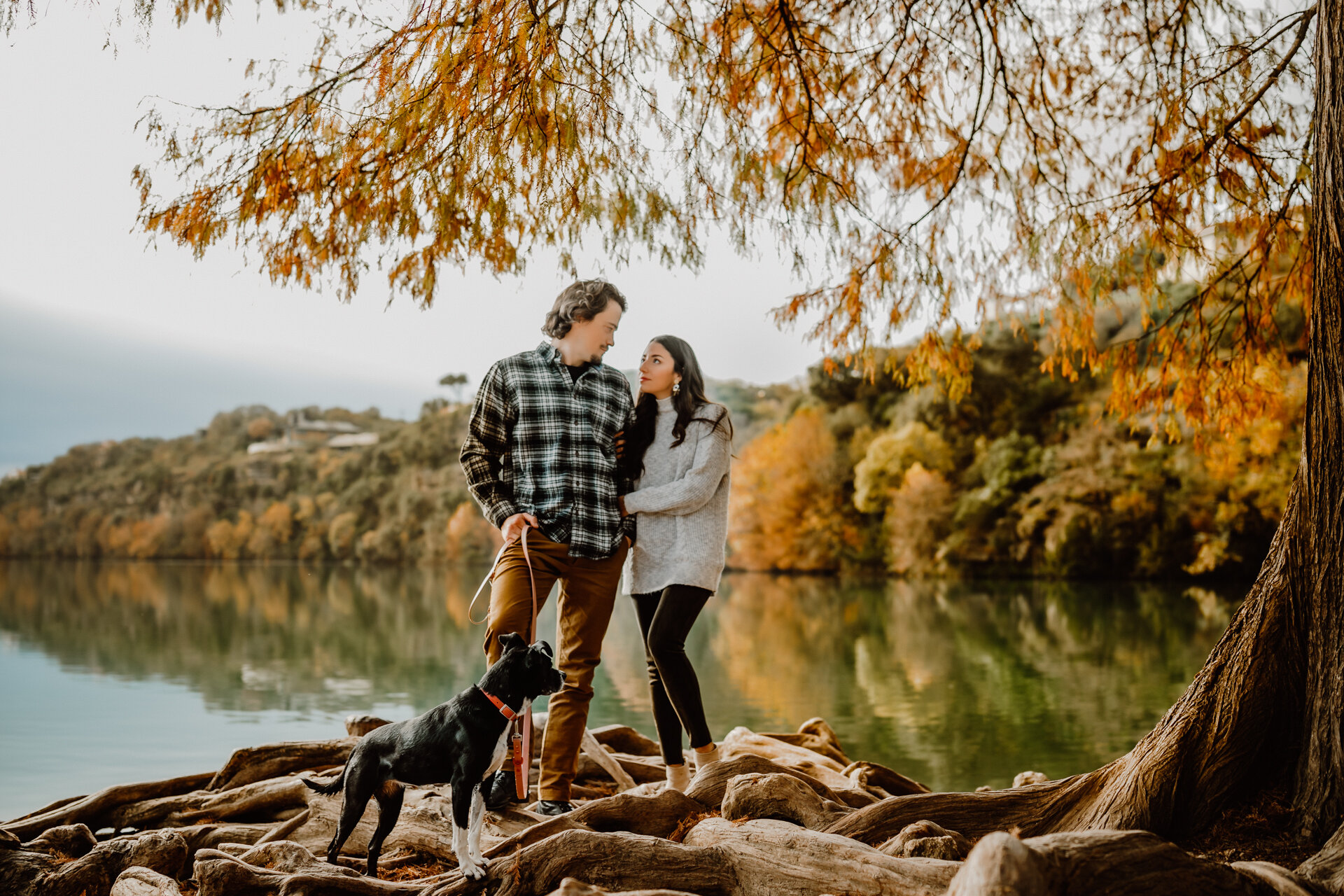 austin engagement session at red bud isle