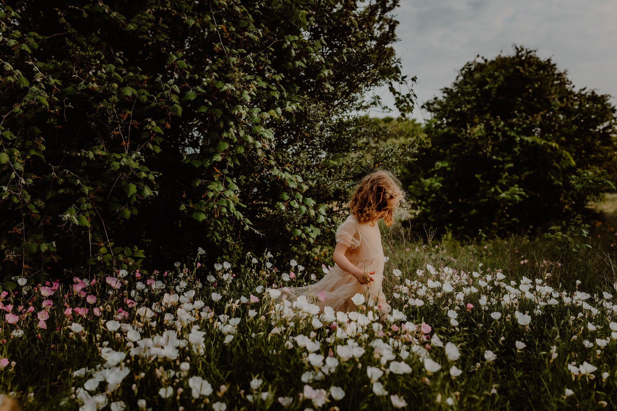 girl in Austin wildflowers