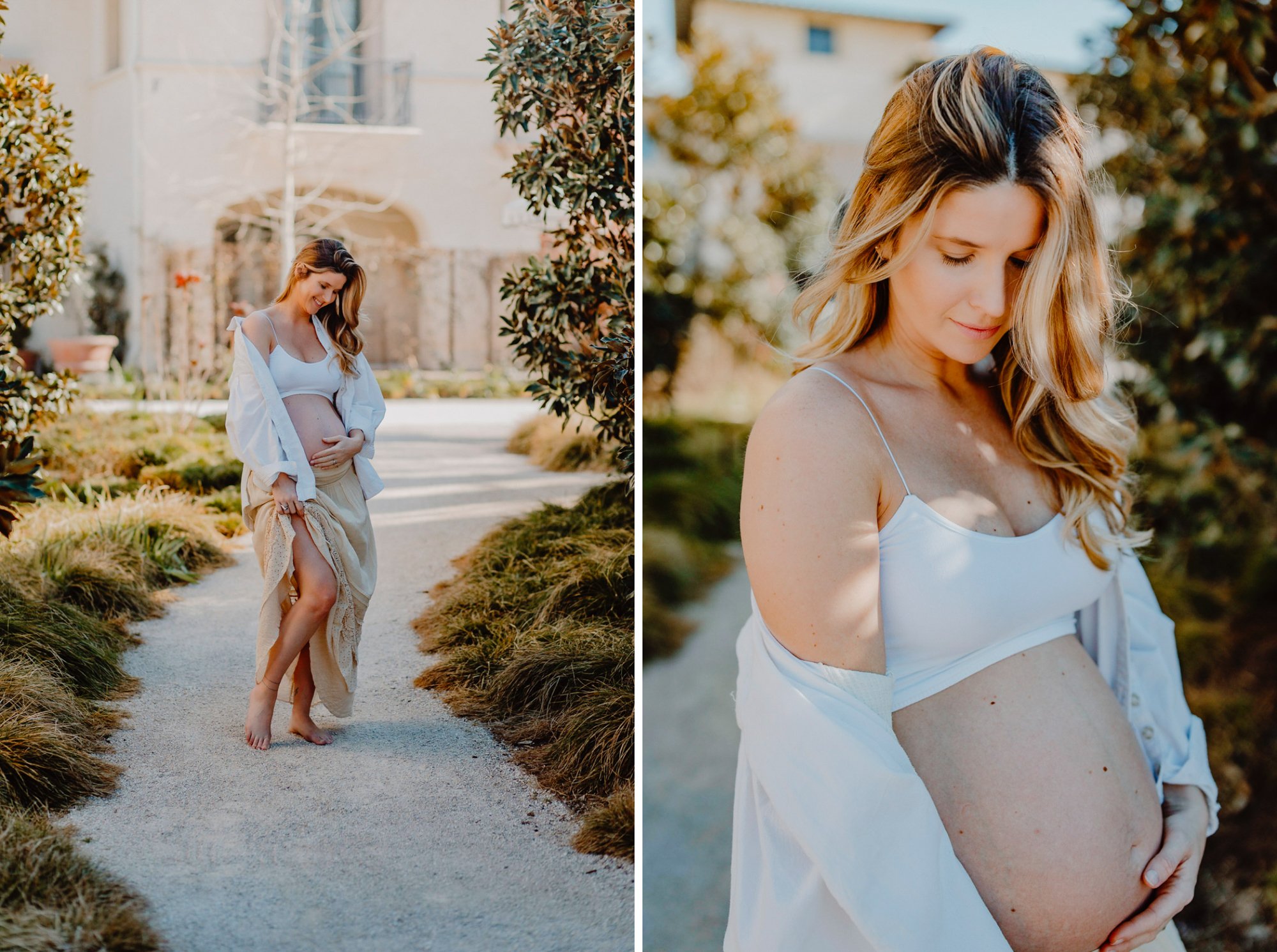 maternity photos at the commodore Perry estate