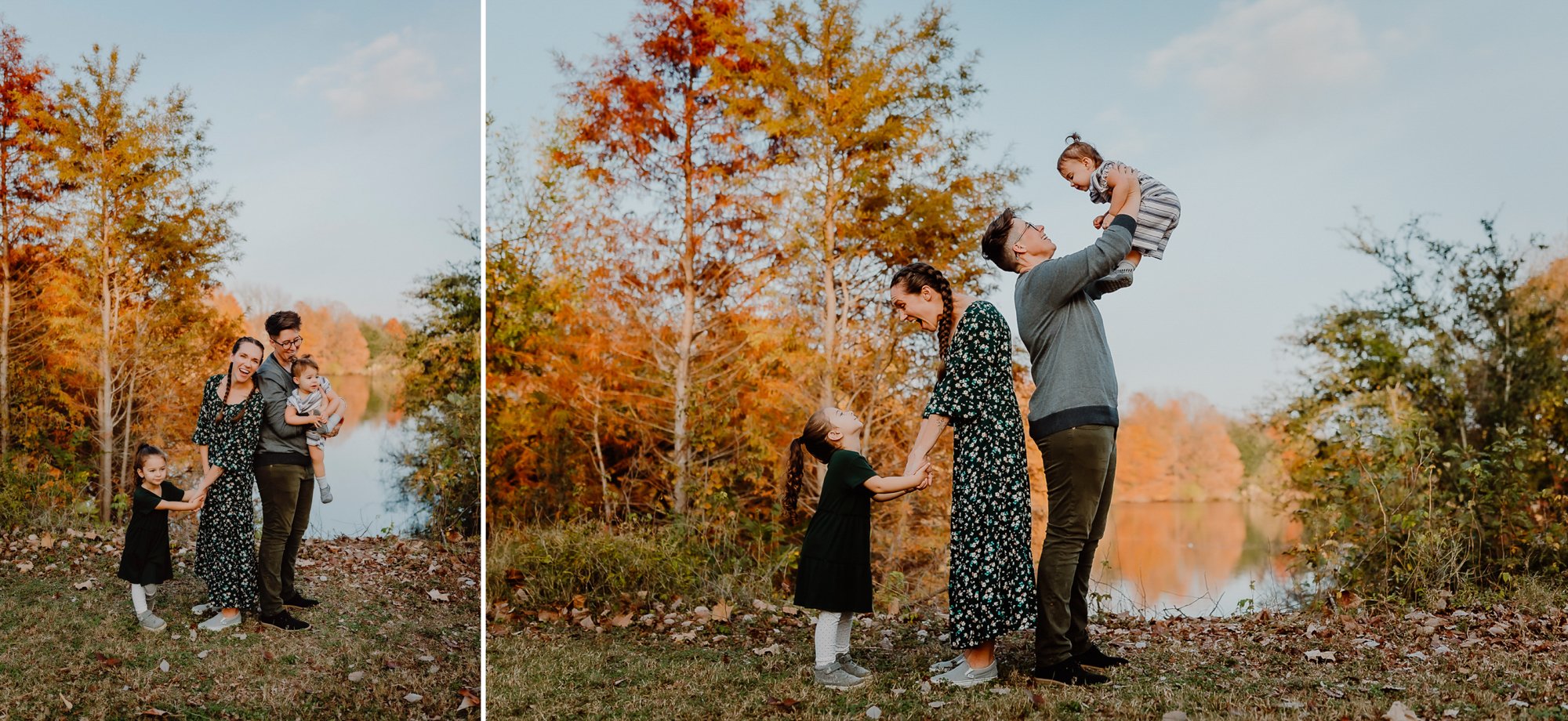 family photos in Austin during fall holiday