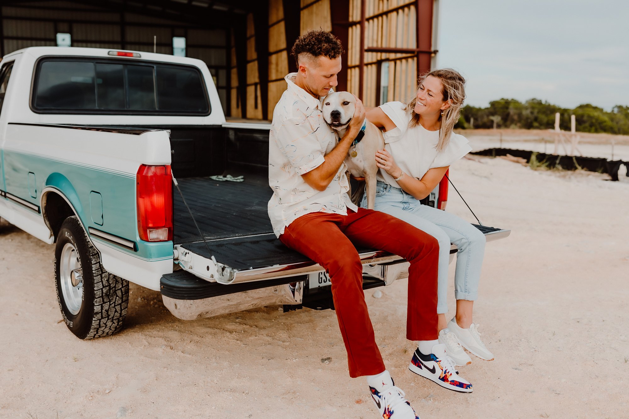 engagement photos at an airport