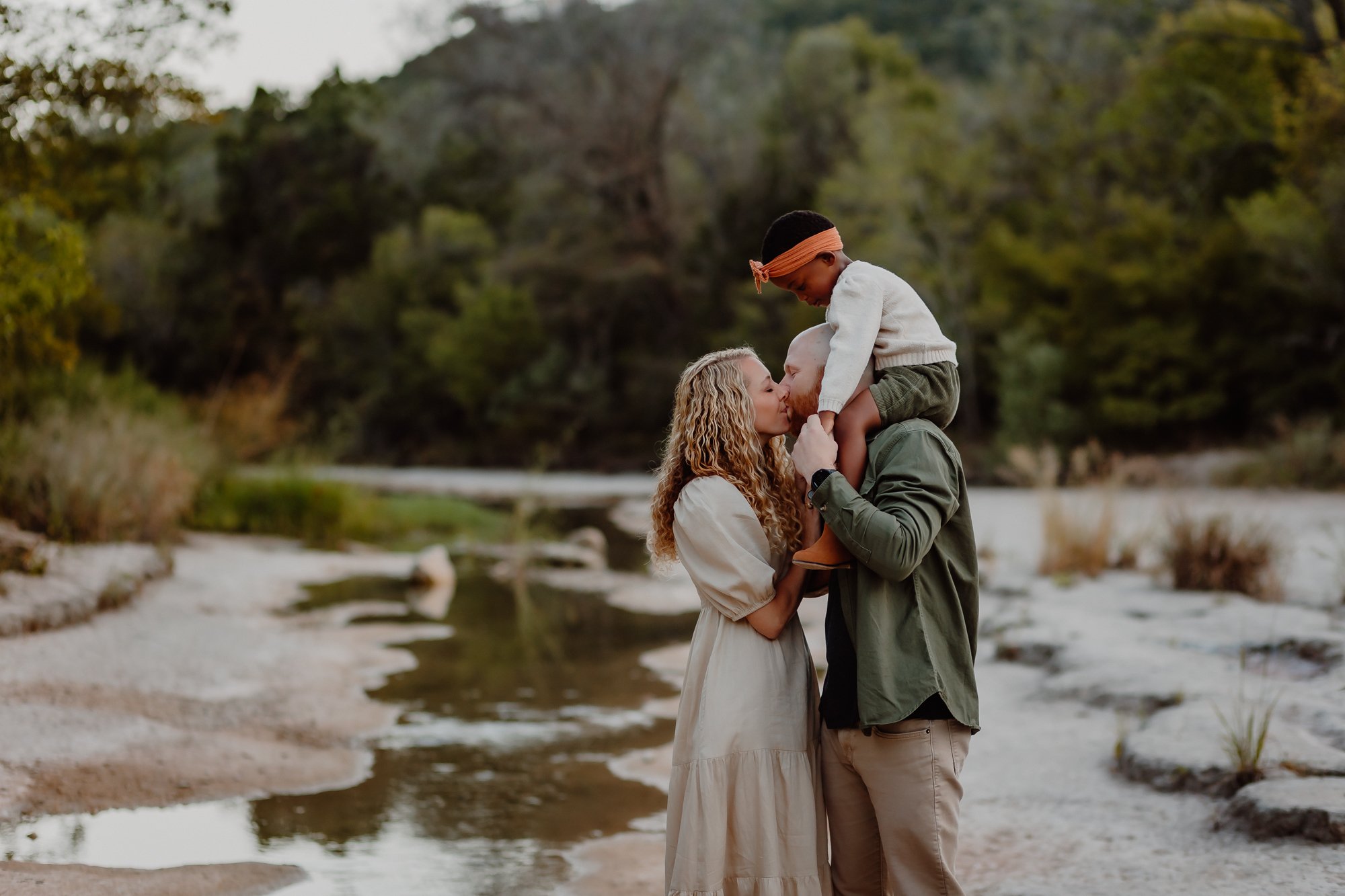 family photos at bull creek park Austin