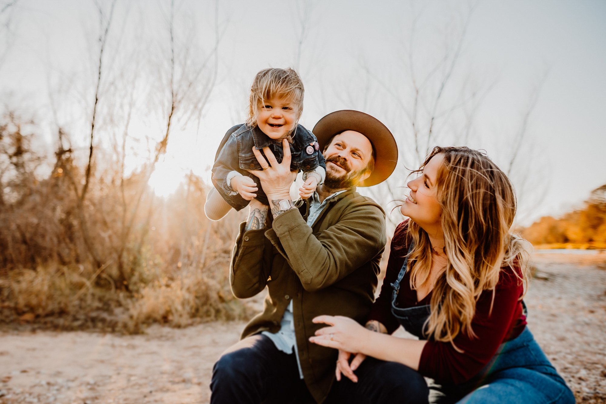 photos of family at Guerrero park in Austin