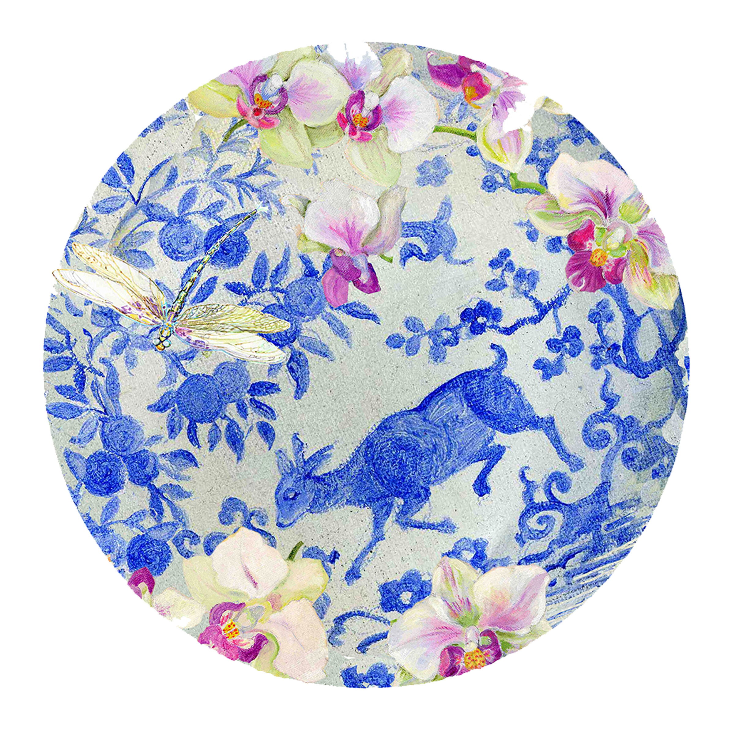 7.Ming deer and orchid plate .jpg