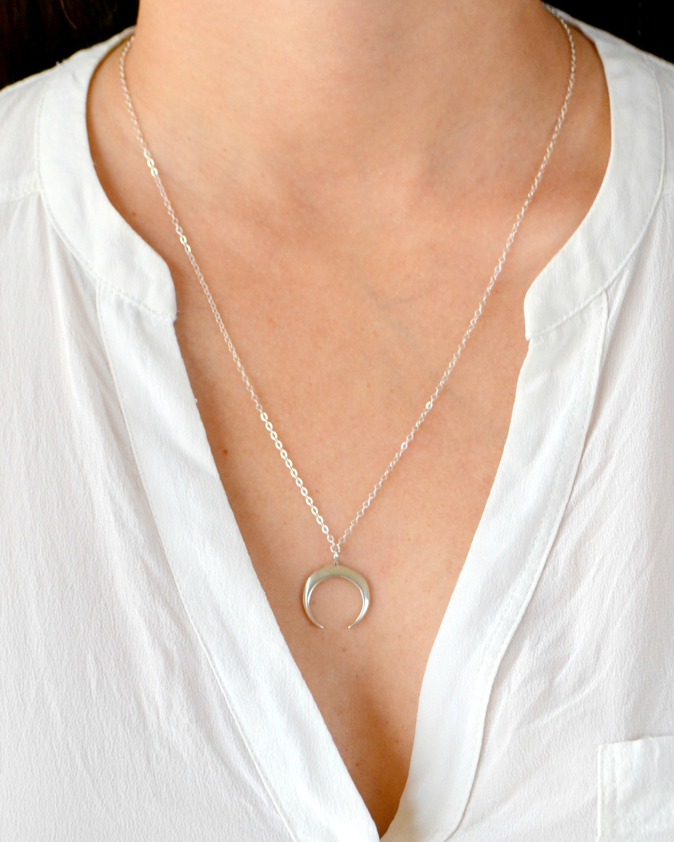 Upside Down Crescent Necklace 2025