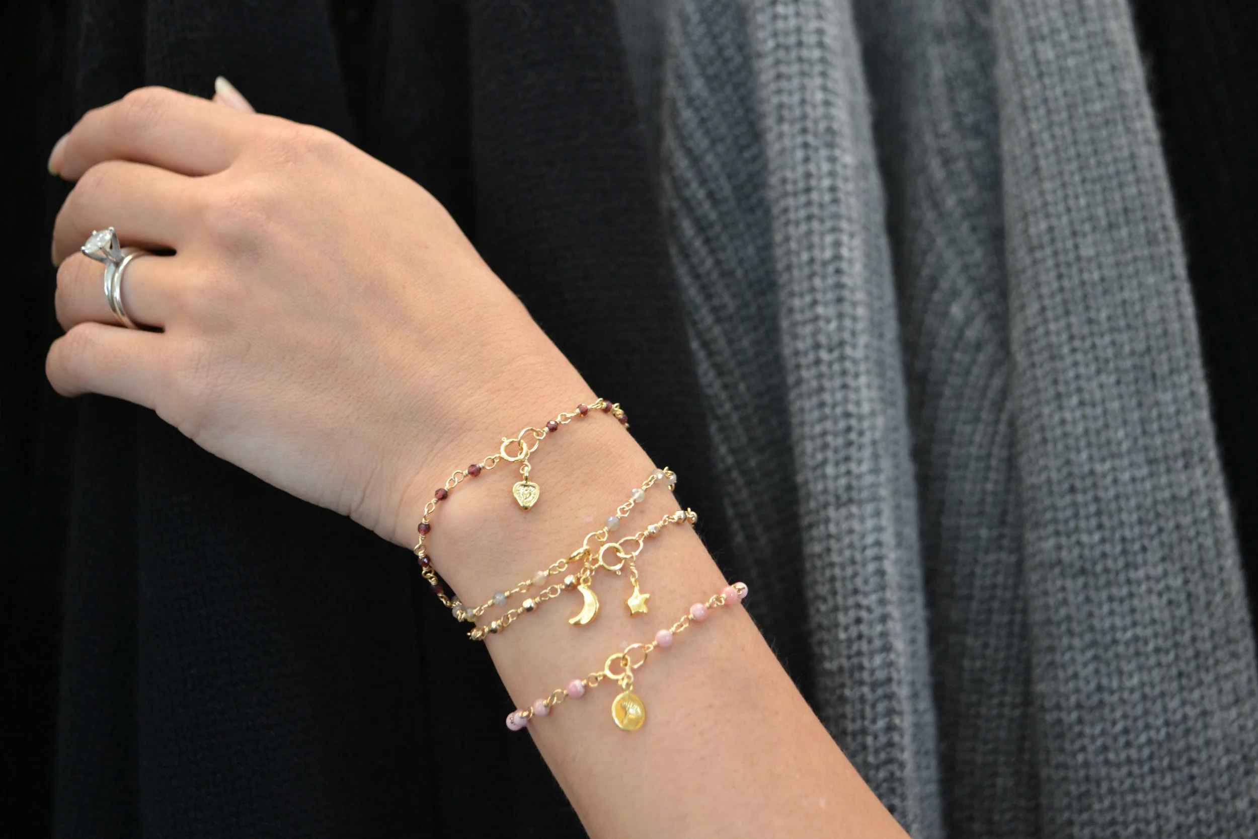 Wire Wrapped Gemstone stacking bracelets.jpg