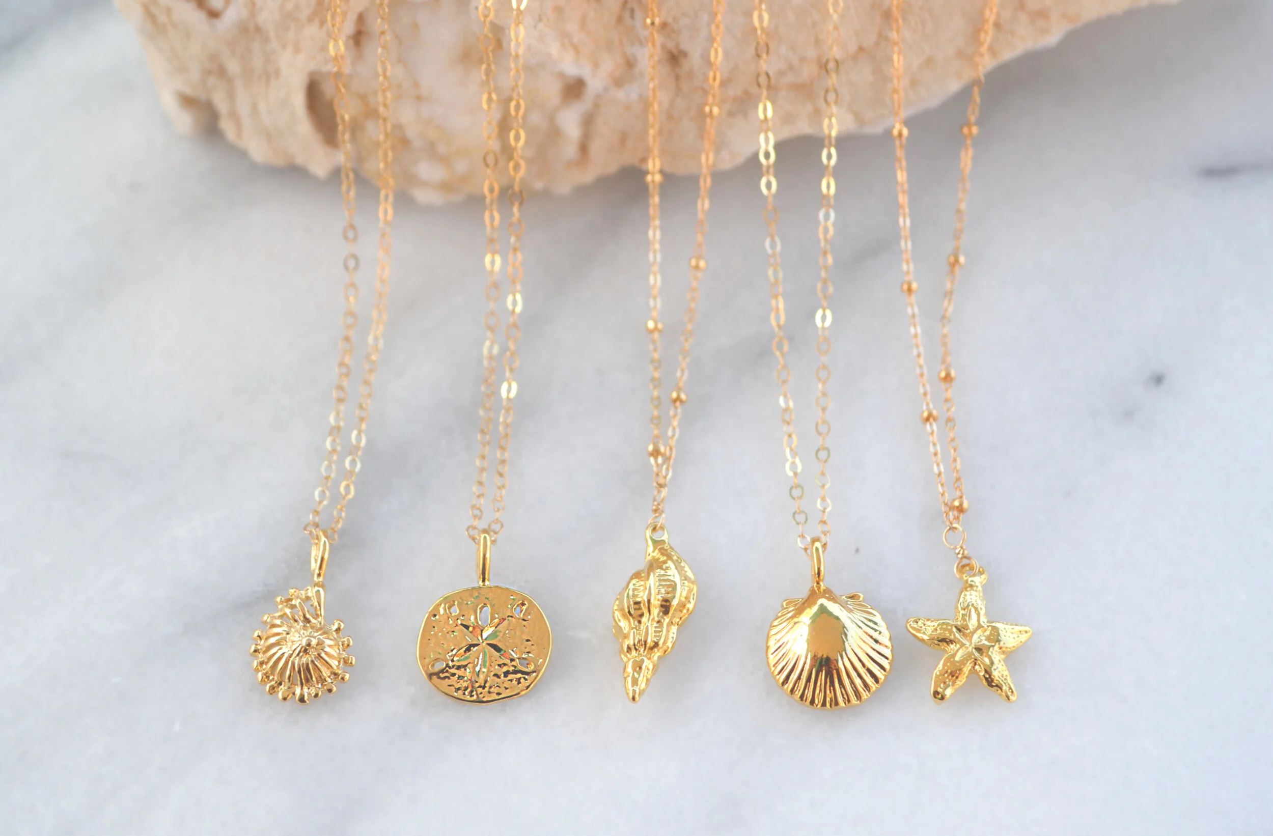 Gold Filled Seashell Necklaces.JPG