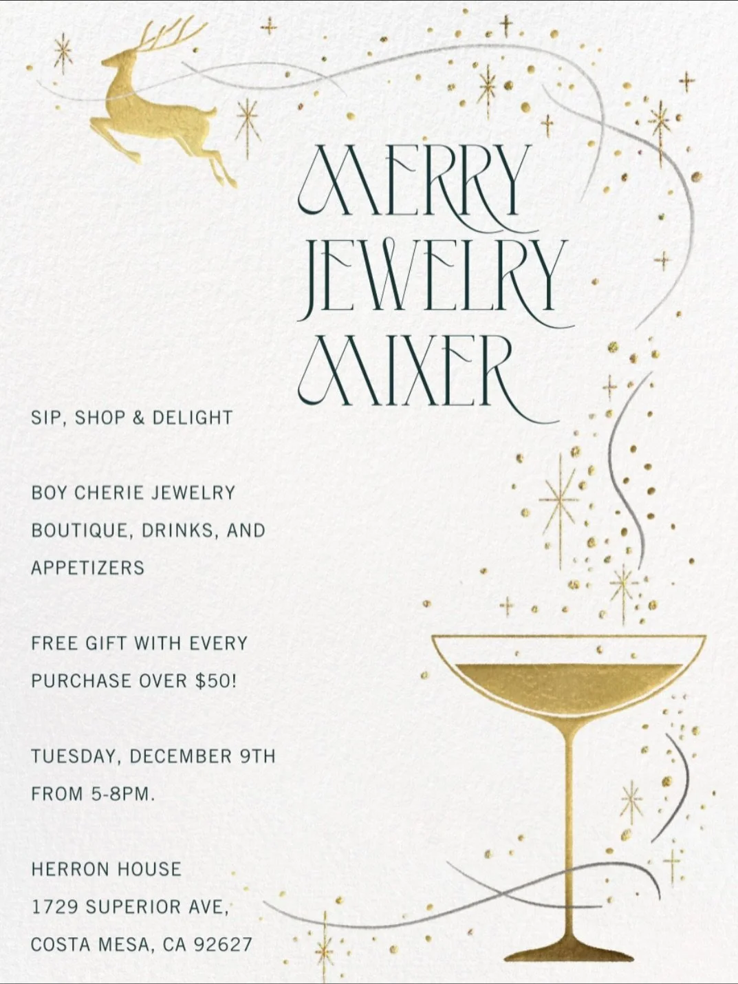 I&rsquo;m hosting my very first Boy Cherie trunk show, and I&rsquo;m beyond excited (with a few butterflies, too!). It&rsquo;s been a dream of mine to create an event of my own and celebrate another wonderful year with all of my amazing customers.

W