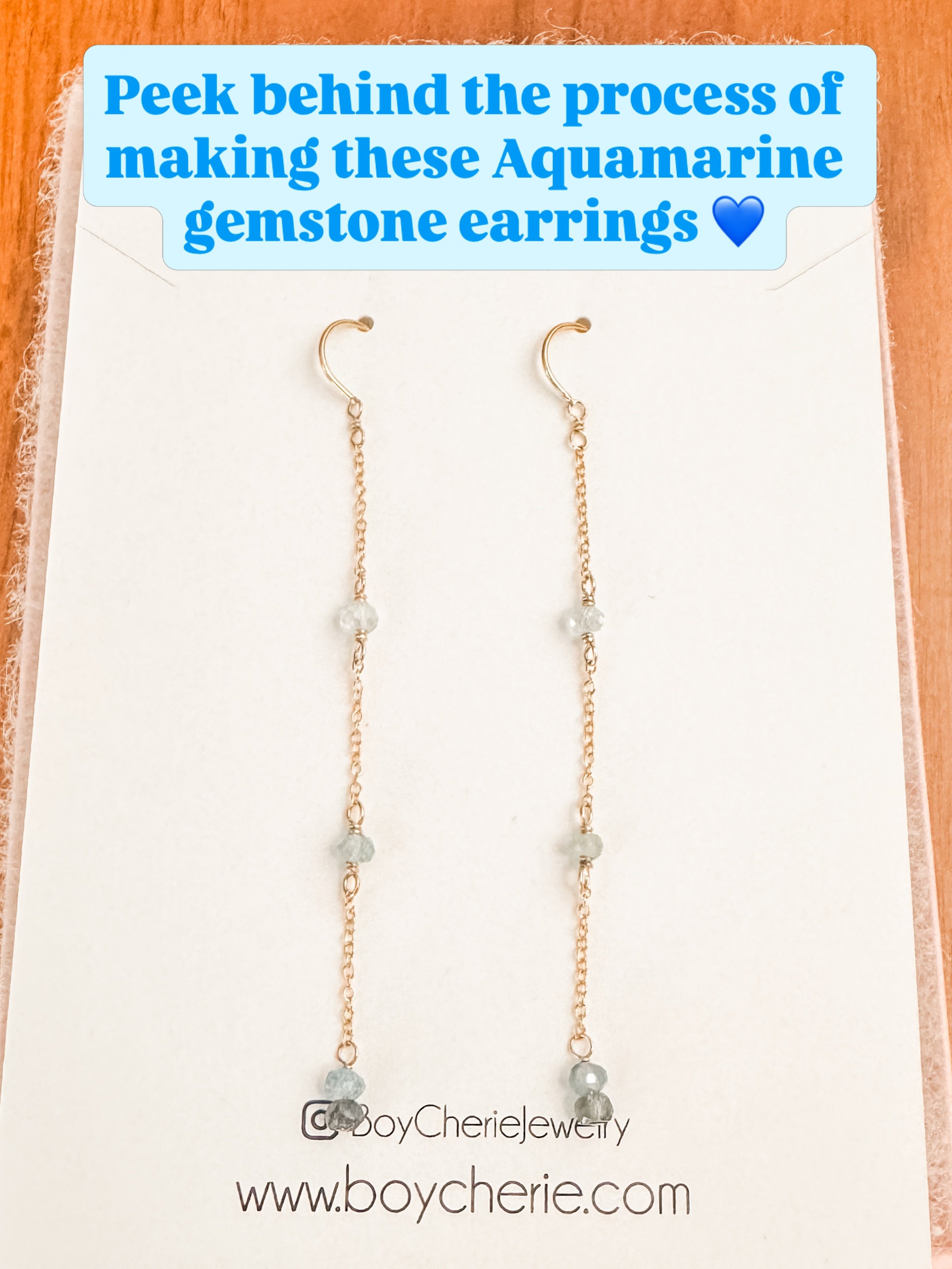 This is probably the most time consuming pair of earrings I make.

Every gemstone has to be sorted by color, laid out in the perfect order, matched into pairs, and then hand wire wrapped one by one.

The goal is for the ombr&eacute; to look effortles