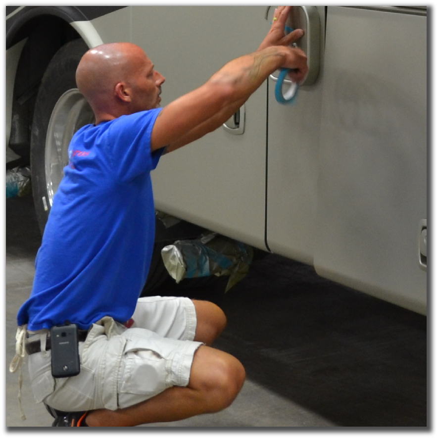 Plant Manager Jason Smith inspecting a unit