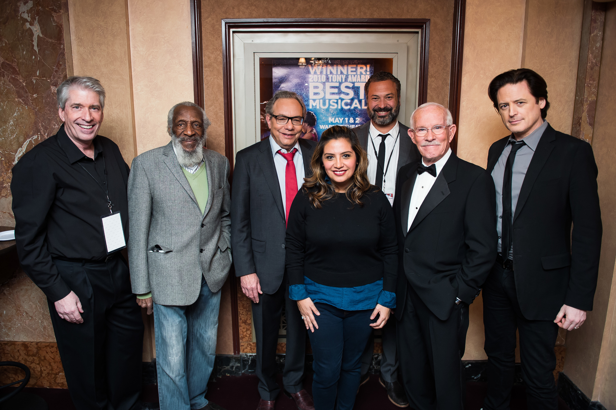 Chris Bliss, Dick Gregory, Lewis Black, Cristela Alonzo, Ahmed Ahmed, Tom Smothers, John Fugelsang Photo credit: Joy Asico